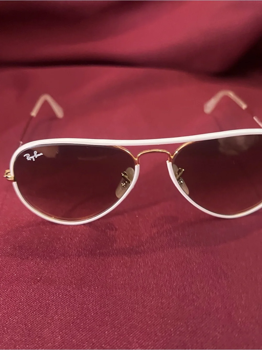 Ray-Ban kids White-Trim Aviator Sunglasses